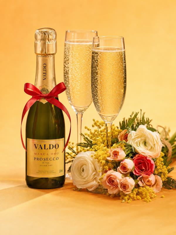 Just because sparkling wine and flowers