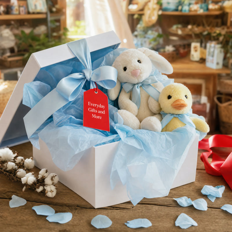 Styling a baby gift box